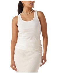 SELECTED - Weiße U-Ausschnitt Tank Top Für Frauen - Lyst