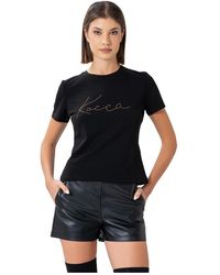 Kocca - Tops ,Zwart ,Katoen Basic Logo T-Shirt - Lyst