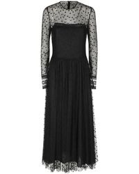 Alberta Ferretti - Abito Tulle Ricamato - Lyst