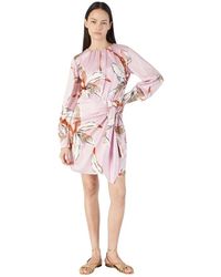 Marella - Kleedjes ,Roze ,Korte Wikkeljurk Van Twill - Lyst