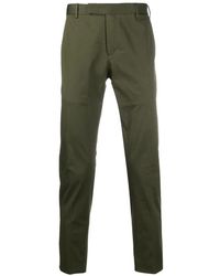 PT Torino - Pantaloni in cotone e lino con chiusura a zip - Lyst