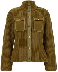 Pinko - Truien & Vesten ,Groen ,Wol Pispiglio Cardigan - Lyst