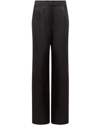 MSGM - Broeken ,Zwart ,Lange Palazzo Broek - Lyst