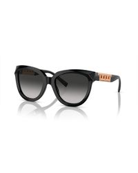 Tiffany & Co. - Schwarz/grau getönte sonnenbrille - Lyst
