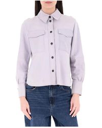 Marella - Jassen ,Paars ,Leer Apogeo Jacket - Lyst