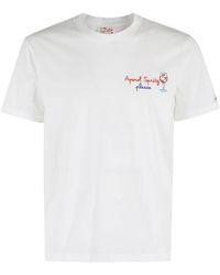 Mc2 Saint Barth - Weißes T-Shirt Mit Spritz Please Print - Lyst