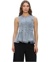 co'couture - Tops ,Blauw ,Denim Pancycc Denim Top - Lyst
