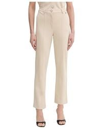 Guess - Broeken ,Leer New Zoe Straight Broeken - Lyst