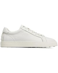Tod's - Schoenen ,Wit ,Witte Leren Sneakers Met Stud Detail - Lyst