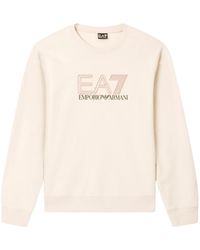 EA7 - Hoodies & Sweatvesten ,Katoen Visibility Cotton Zip-Up Sweatshirt - Lyst