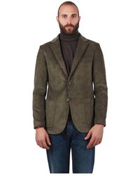 AT.P.CO - Grüne Samt Winterjacke Für Männer - Lyst