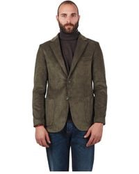 AT.P.CO - Grüne Samt Winterjacke Für Männer - Lyst