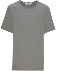MSGM - Ribgebreid Viscose T-Shirt - Lyst