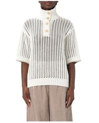 Brunello Cucinelli - Eleganter V-Ausschnitt Strickpullover - Lyst