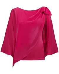 Joseph Ribkoff - Chiffon Und Strick Poncho Top - Lyst
