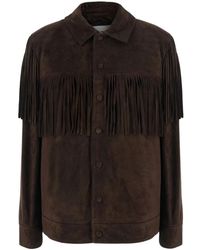 FRAME - Jassen ,Bruin ,Leer Suede Rodeo Jacket - Lyst
