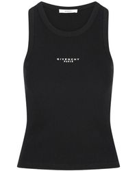 Givenchy - Tops ,Zwart ,Katoen Slim Fit Tank Top - Lyst