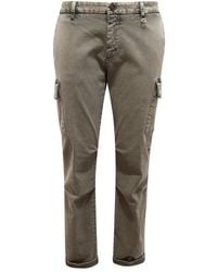 Mason's - Cargo Curvy Broek Groen Delavè Effect - Lyst