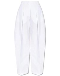 Jacquemus - Broeken ,Wit ,Katoen Ovalo Large Broeken - Lyst