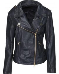 Onstage Biker Leather Jacket - Blauw