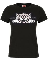 KENZO - Smiling Tiger T-Shirt Met Ronde Hals - Lyst