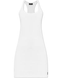 DSquared² - Kleedjes ,Wit ,Katoen Sleeveless Dress - Lyst
