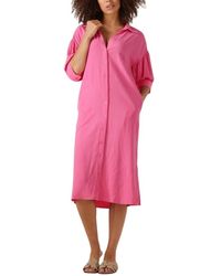 Ydence - Kleedjes ,Roze ,Denim Roze Midi Jurk Sienna Charme - Lyst