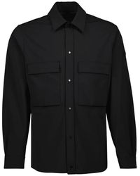 Moncler - Overhemden ,Zwart ,Zwarte Lange Mouwen Shirt Herfst-Winter 2025 - Lyst