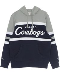 Mitchell & Ness - Hoodies & Sweatvesten ,Blauw ,Capuchon - Lyst