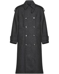 Ami Paris - Dubbele-Knoop Wollen Trenchcoat - Lyst