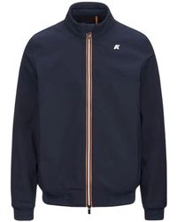 K-Way - Blaue slim fit bonded jacke - Lyst