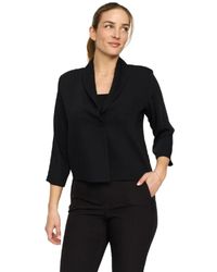 2-Biz - Jassen ,Zwart ,Polyester Elegante Blazer Met 3/4 Mouwen - Lyst