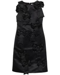 Ganni - Kleedjes ,Zwart ,Bow Detail Sleeveless Dress - Lyst