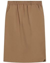 Chloé - Rokken ,Bruin ,Katoen Rechte Midi Rok - Lyst