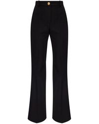 Balmain - Broeken ,Zwart ,Wol Tailored Grain De Poudre Broek - Lyst