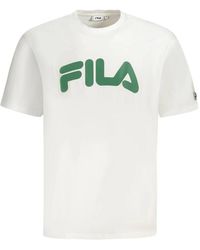 Fila - Tops ,Wit ,Katoen Gedurfd Logo Katoenen Tee - Lyst