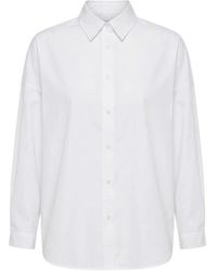 Peserico - Overhemden ,Wit ,Katoen Stretch Katoenen Shirt - Lyst