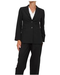 Marella - Jassen ,Zwart ,Polyester Zwarte Jas Met Polyester En Viscose - Lyst