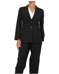 Marella - Jassen ,Zwart ,Polyester Zwarte Jas Met Polyester En Viscose - Lyst