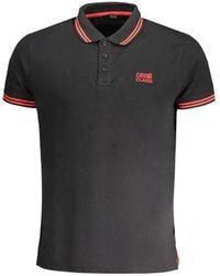 Roberto Cavalli - Tops ,Zwart ,Katoen Zwart Katoenen Poloshirt Met Korte Mouwen - Lyst