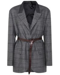 Brunello Cucinelli - Prince Of Wales Blazer - Lyst