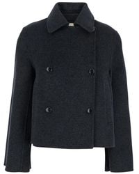Semicouture - Double-Breasted Coats - Lyst