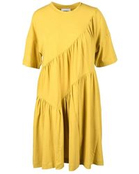 Alpha Studio - Baumwoll elastan kleid für frauen - Lyst