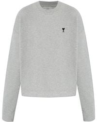 Ami Paris - Sweatshirt Met Geborduurd Logo - Lyst