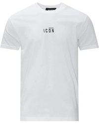 DSquared² - Icon logo weißes t-shirt - Lyst
