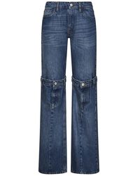 Coperni - Blauwe Laagjes Open Knie Jeans - Lyst