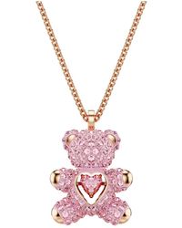 Swarovski - Damen Teddy Anhänger Bär Rosa Roségold Teddy 5642976 - Lyst