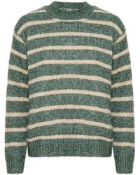 Kaffe - Truien & Vesten ,Groen ,Wol Katrina Gestreepte Pullover - Lyst