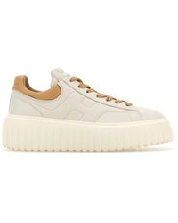 Hogan - Gestreifte Plateau-Sneakers Aus Leder - Lyst