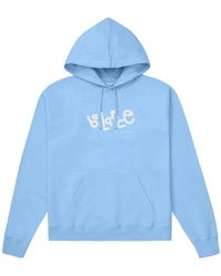 Objects IV Life - Hoodies & Sweatvesten ,Blauw ,Katoen Life Balance Print Hoodie - Lyst